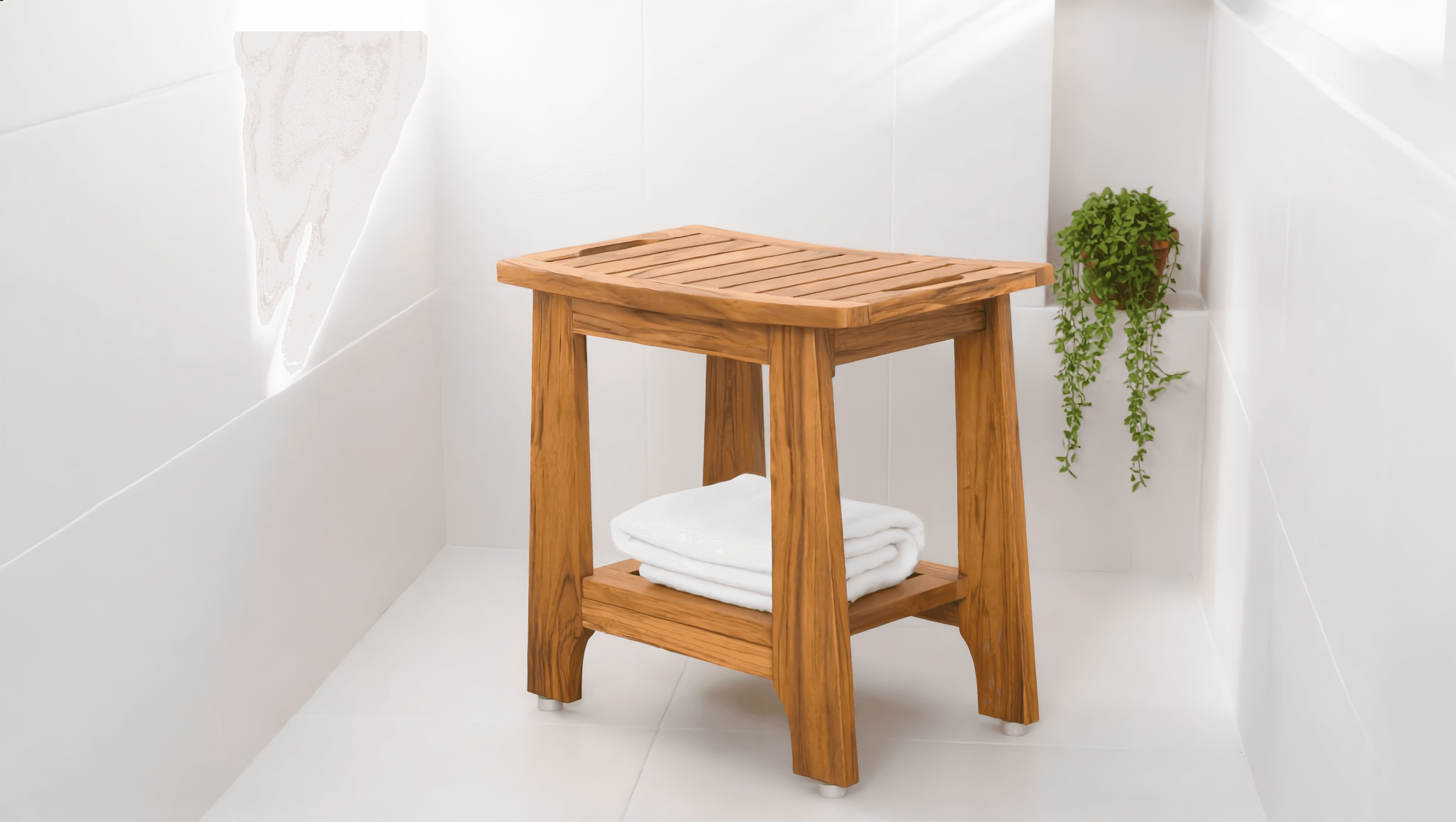 NNN Teak Shower Bench