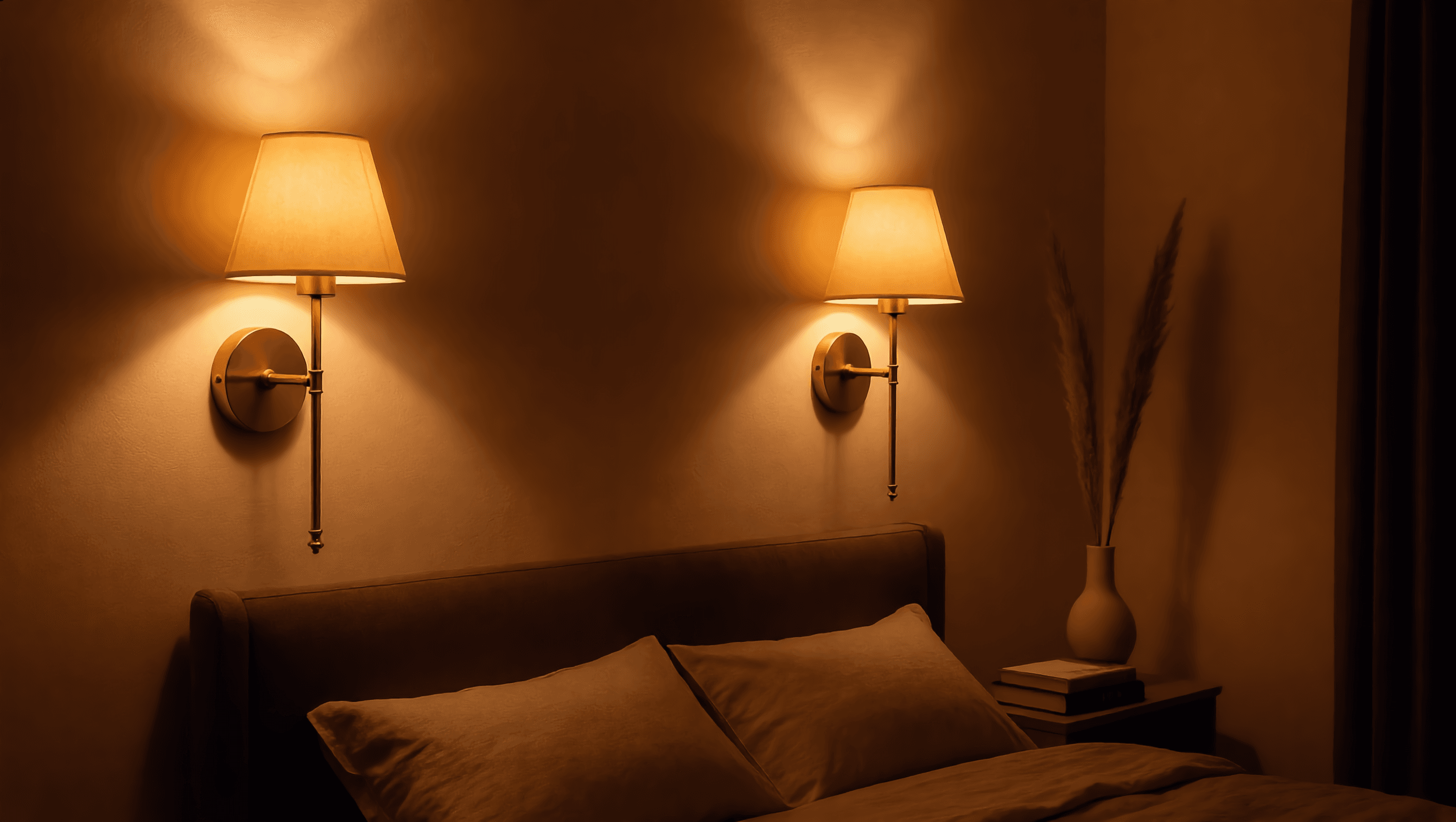 Brass Wall Sconce Set
