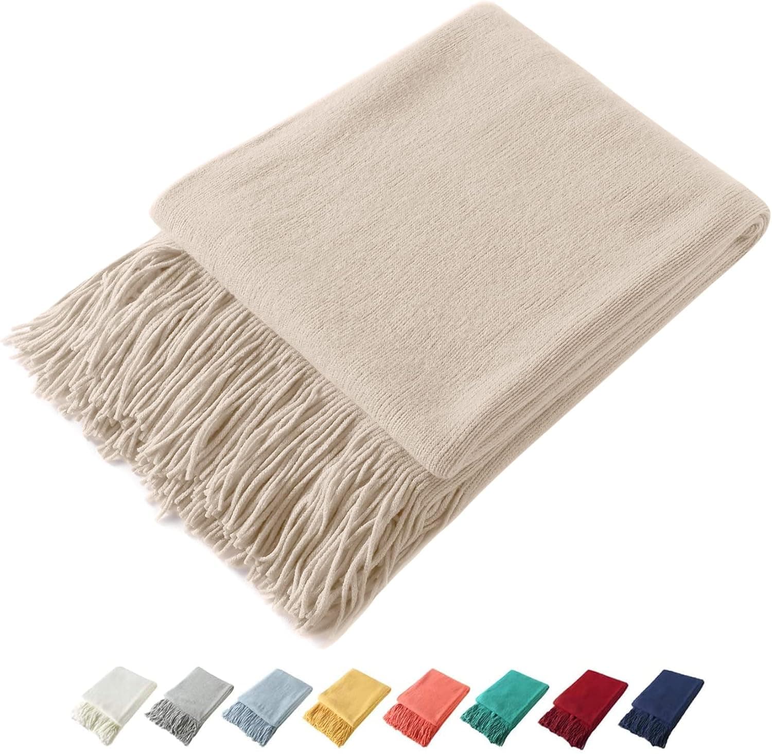 Homiest Knitted Fringe Throw