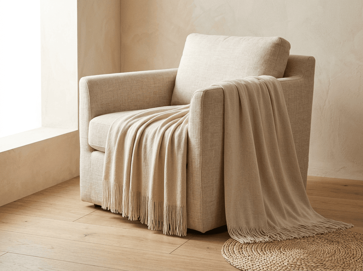 Homiest Knitted Fringe Throw