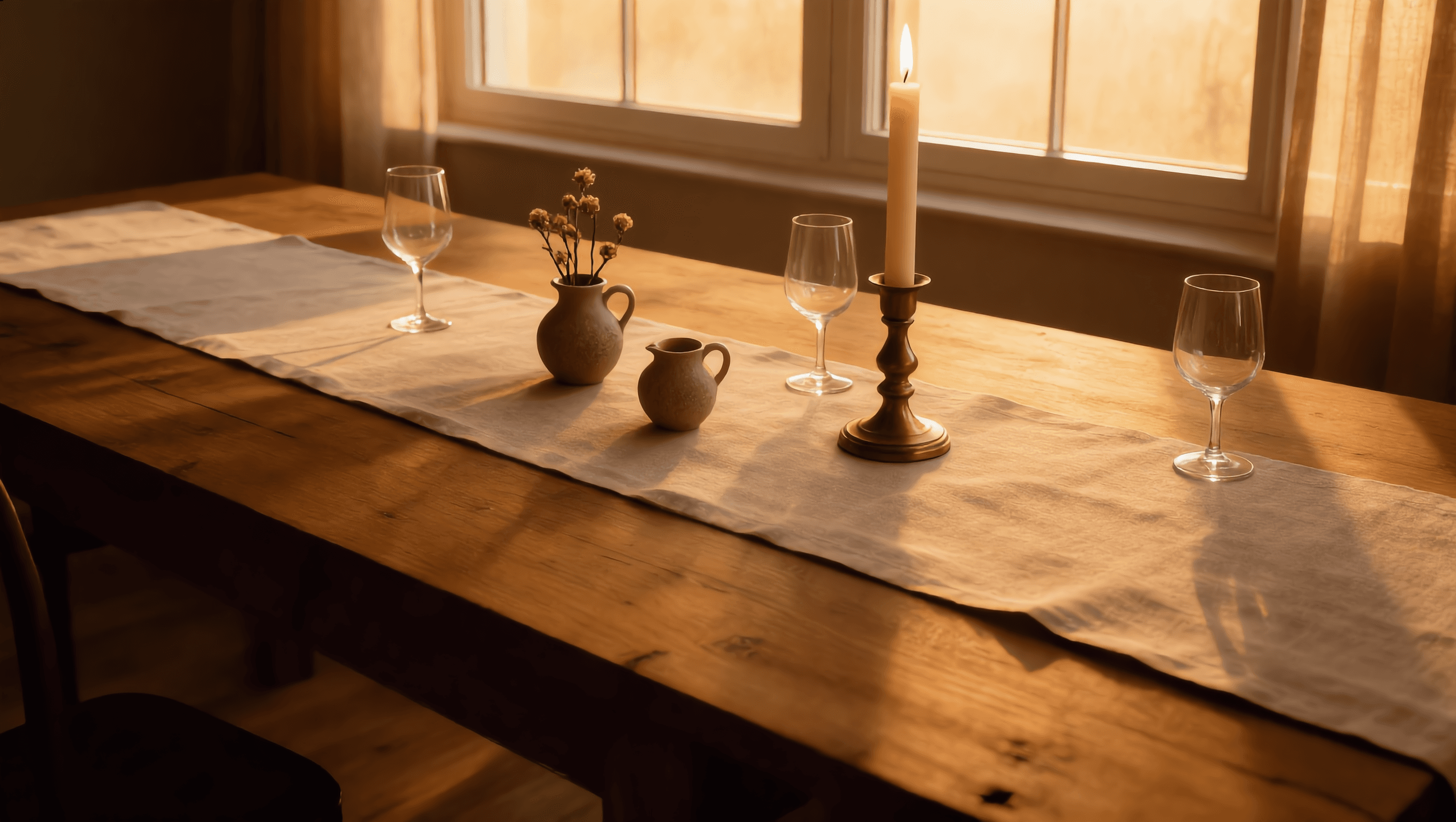 European Linen Table Runner