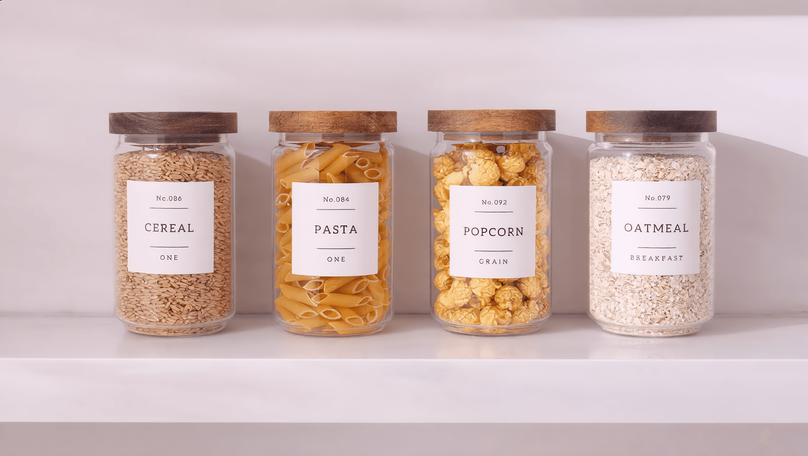 CZZGSM Glass Pantry Jars with Acacia Lids