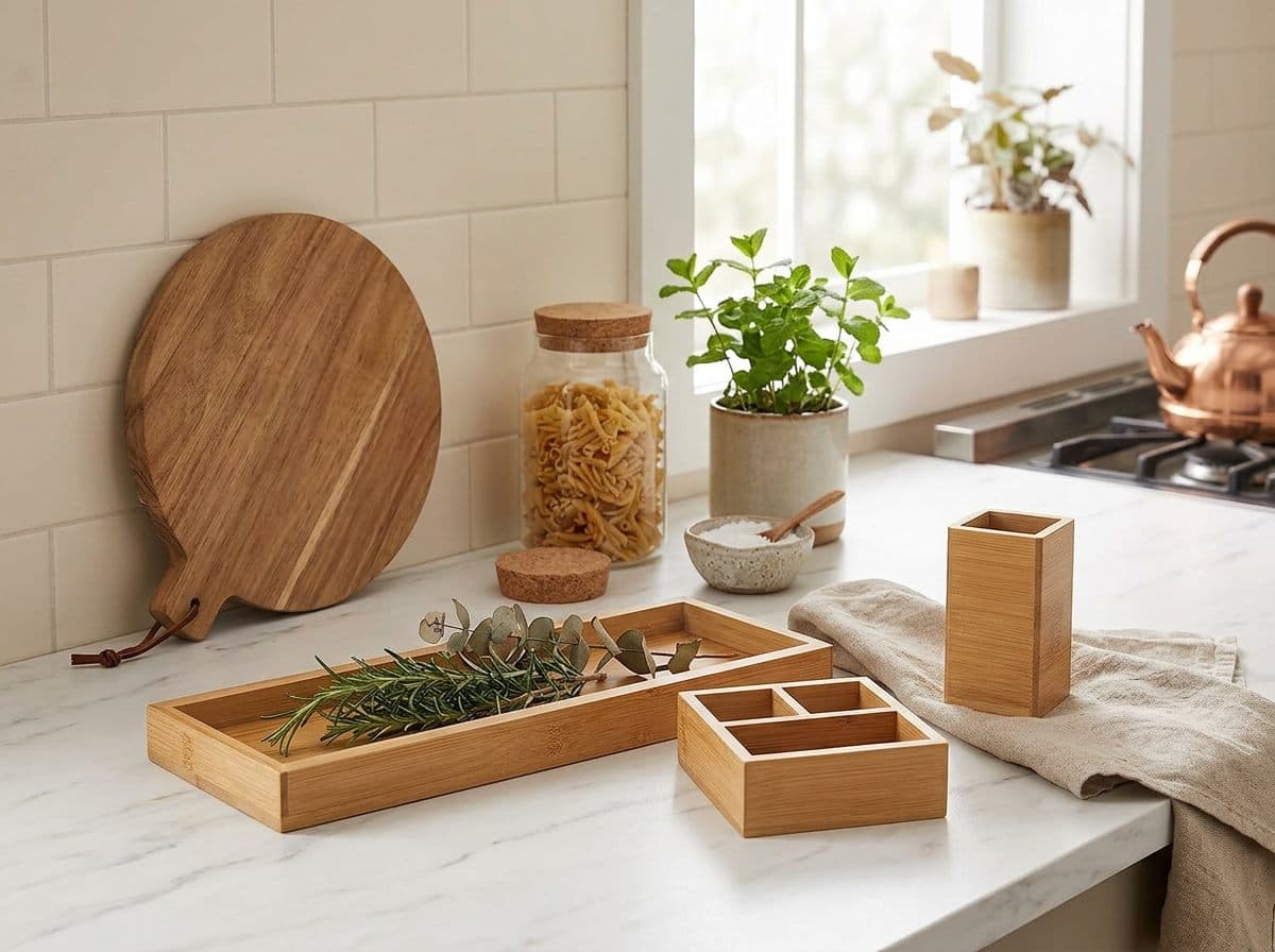 ROCDEER Bamboo Organizer Set