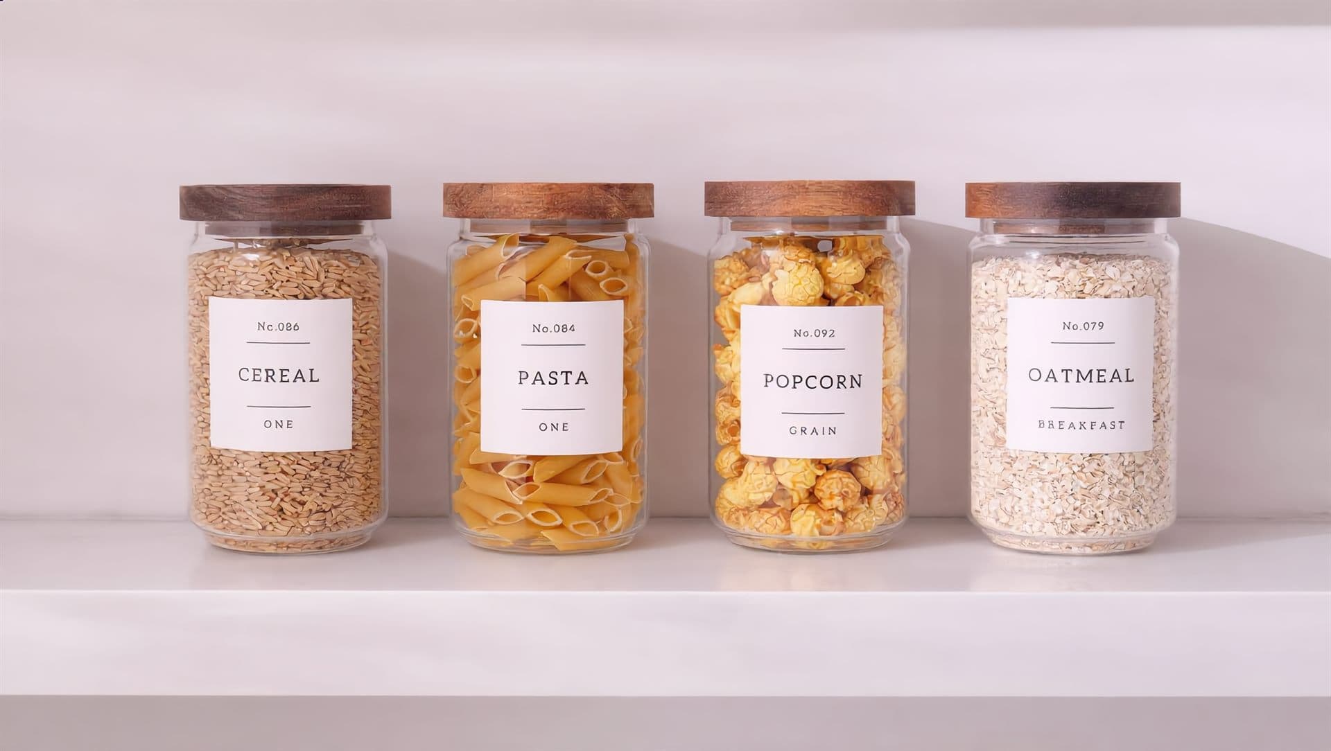 CZZGSM Glass Pantry Jars with Acacia Lids