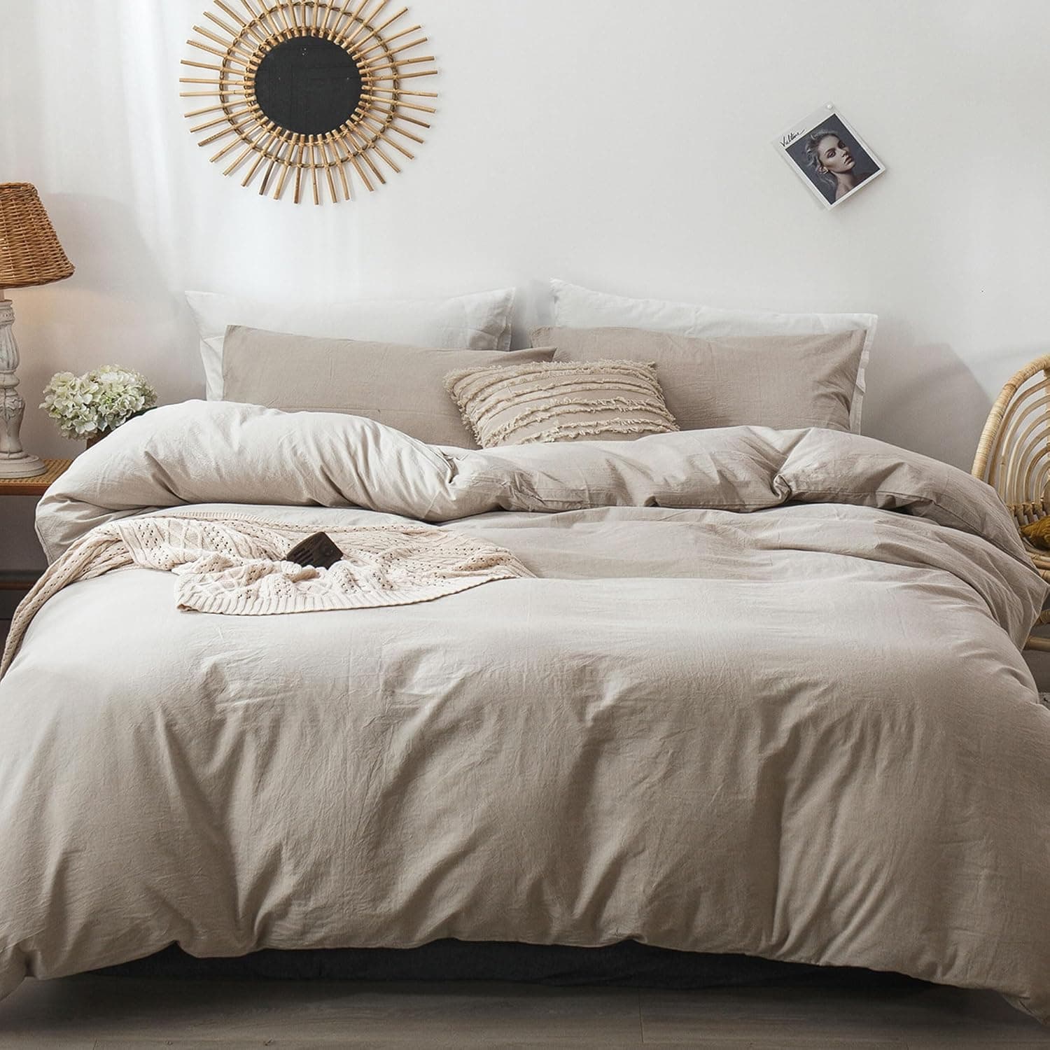 MooMee Washed Cotton Duvet Cover